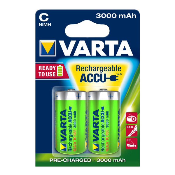 Аккумулятор VARTA RECHARGEABLE ACCU C 3000mAh BLI 2 NI-MH (READY 2 USE)